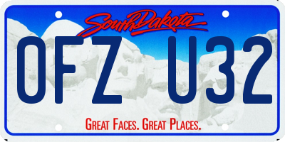 SD license plate 0FZU32