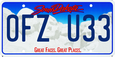 SD license plate 0FZU33