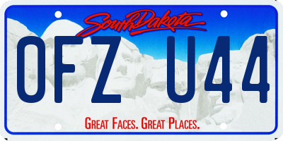 SD license plate 0FZU44
