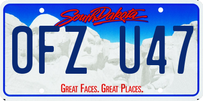 SD license plate 0FZU47