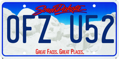 SD license plate 0FZU52