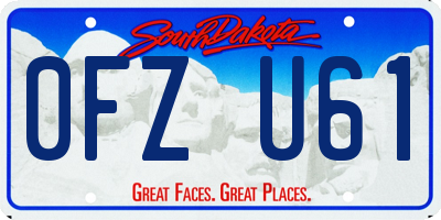 SD license plate 0FZU61