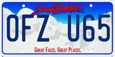 SD license plate 0FZU65