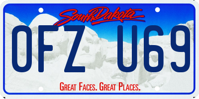 SD license plate 0FZU69