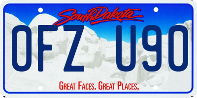 SD license plate 0FZU90