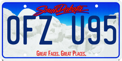 SD license plate 0FZU95