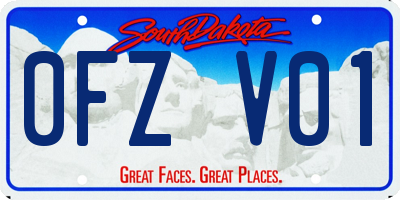 SD license plate 0FZV01