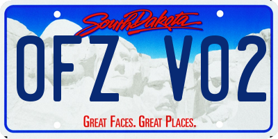 SD license plate 0FZV02