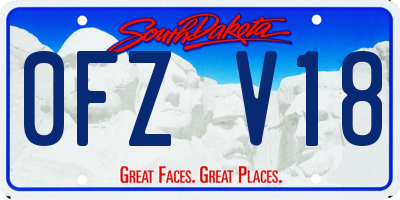 SD license plate 0FZV18