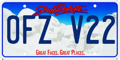 SD license plate 0FZV22