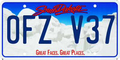 SD license plate 0FZV37