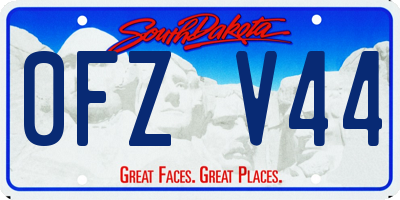 SD license plate 0FZV44