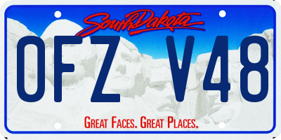 SD license plate 0FZV48