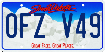 SD license plate 0FZV49