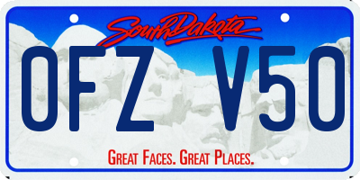 SD license plate 0FZV50
