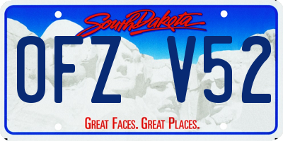 SD license plate 0FZV52