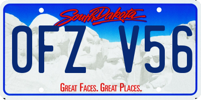 SD license plate 0FZV56
