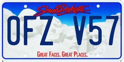 SD license plate 0FZV57