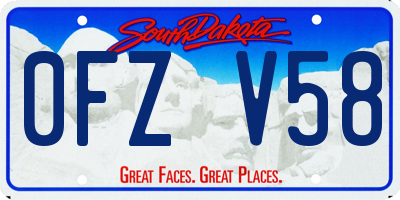 SD license plate 0FZV58