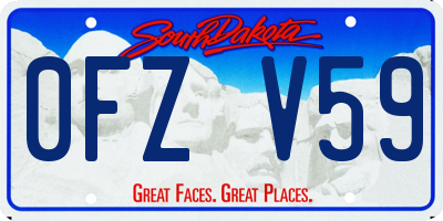 SD license plate 0FZV59