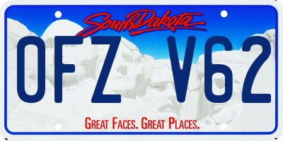 SD license plate 0FZV62