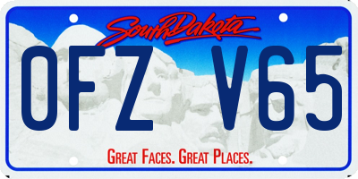 SD license plate 0FZV65