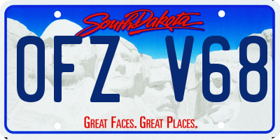 SD license plate 0FZV68