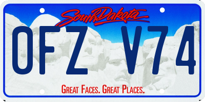 SD license plate 0FZV74