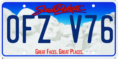 SD license plate 0FZV76