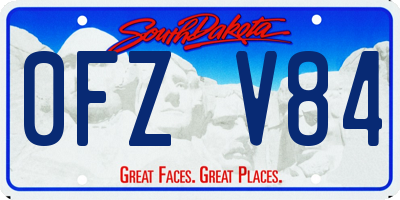 SD license plate 0FZV84