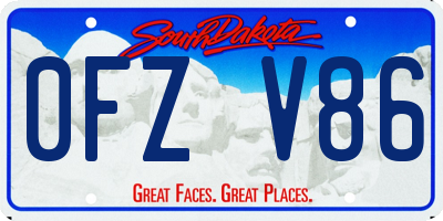 SD license plate 0FZV86
