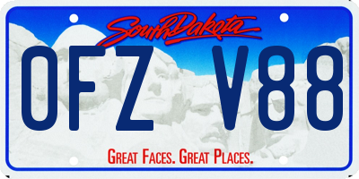 SD license plate 0FZV88