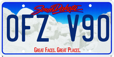SD license plate 0FZV90