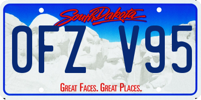 SD license plate 0FZV95