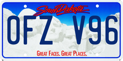 SD license plate 0FZV96