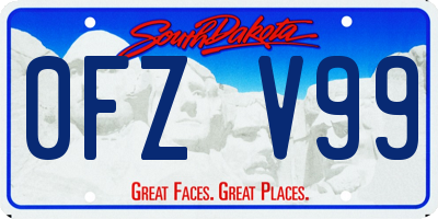 SD license plate 0FZV99