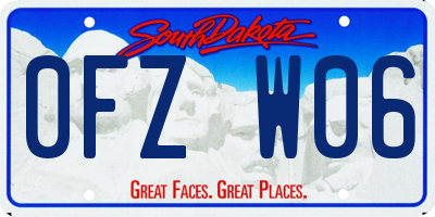 SD license plate 0FZW06