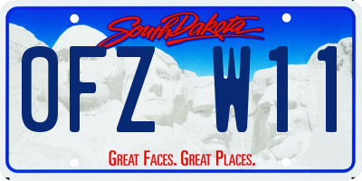 SD license plate 0FZW11