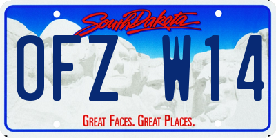 SD license plate 0FZW14
