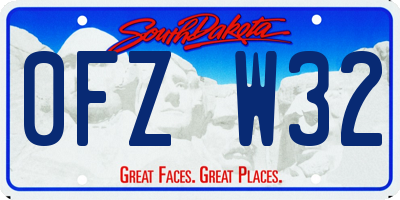 SD license plate 0FZW32