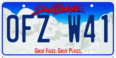 SD license plate 0FZW41