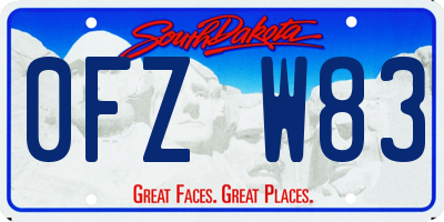 SD license plate 0FZW83