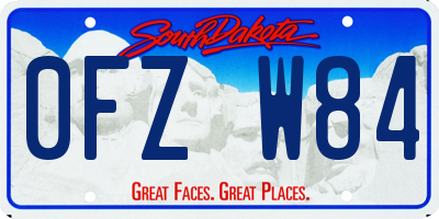 SD license plate 0FZW84