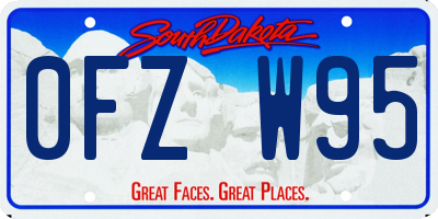 SD license plate 0FZW95