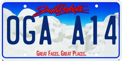 SD license plate 0GAA14