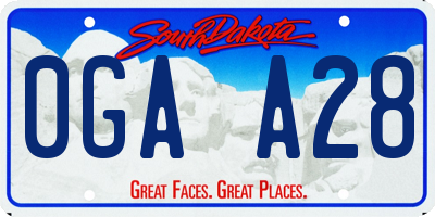 SD license plate 0GAA28