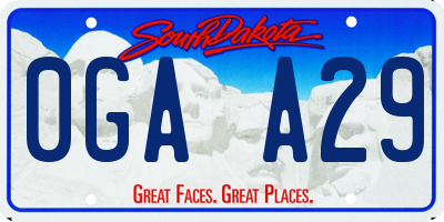 SD license plate 0GAA29