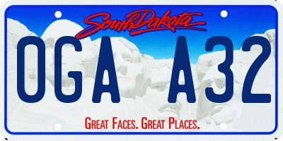 SD license plate 0GAA32