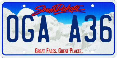 SD license plate 0GAA36