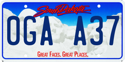 SD license plate 0GAA37